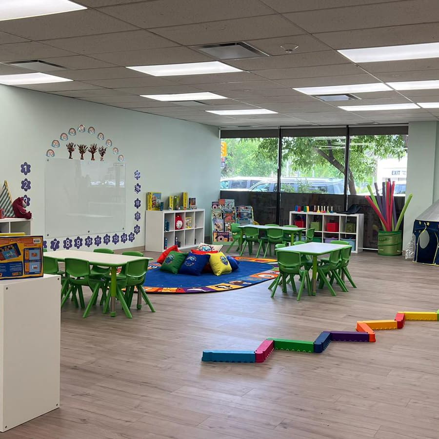 Bright indoor classroom at Blue Planet Child Care in Downtown Calgary